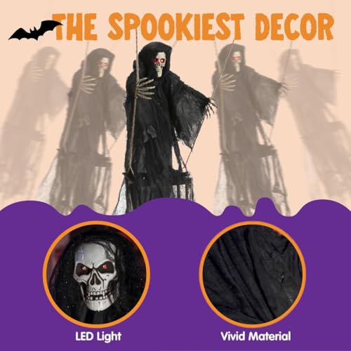 Hanging Ghosts & Grim Reaper Halloween Decorations Sets