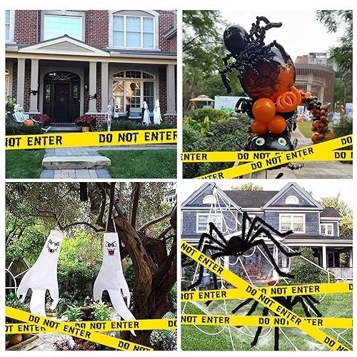 Scary Halloween Caution Tape for Party Decor