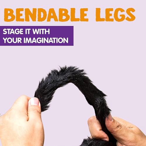 Giant Black Hairy Spider Props for Halloween Yard