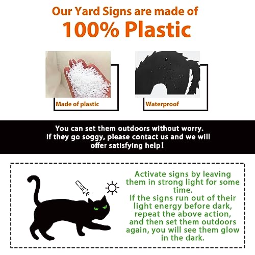 Halloween Cat Yard Signs - 6 Pack Decorations