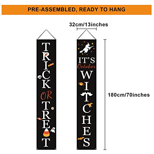 Halloween Witches Porch Banners for Indoor Outdoor Decor