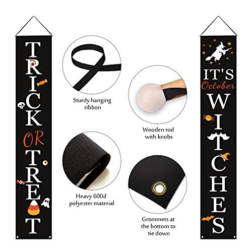 Halloween Witches Porch Banners for Indoor Outdoor Decor