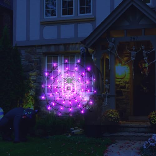 70 LED Spider Web Lights for Halloween Decor