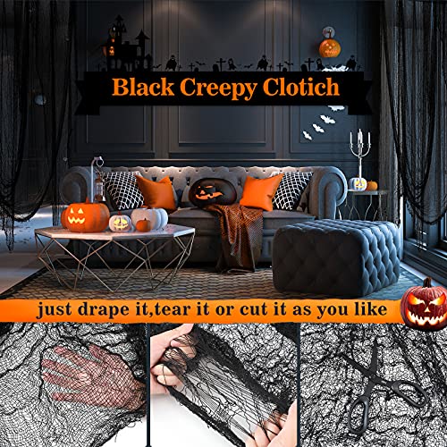 5-Pack 30"x72" Black Creepy Halloween Cloth