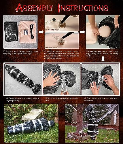 5ft Hanging Corpse Halloween Decoration Prop