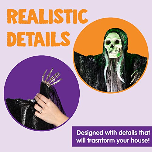 3 Pack Halloween Skeleton Ghosts & Grim Reapers
