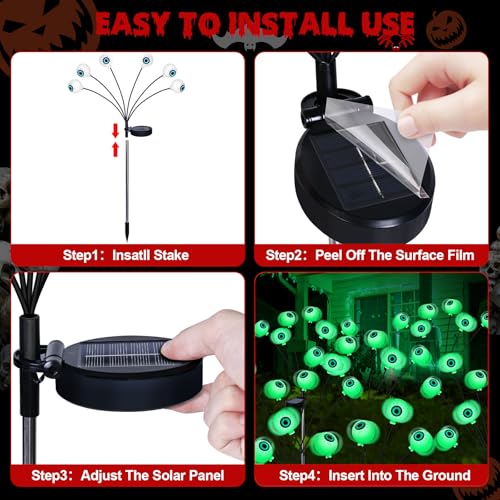 Spooky 2-Pack LED Eyeball Lights for Halloween