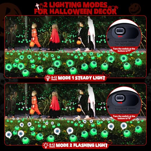 Spooky 2-Pack LED Eyeball Lights for Halloween