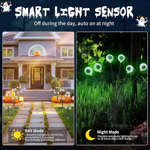 Solar Scary Eyeball Lights - 4 Pack