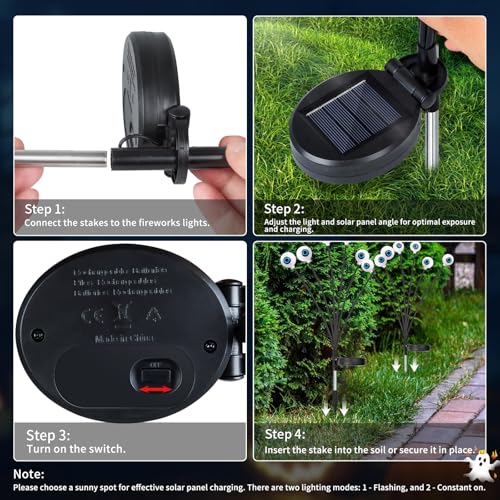 Solar Scary Eyeball Lights - 4 Pack