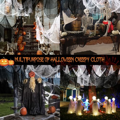 6 Pcs Spooky Halloween Gauze Decorations for Home