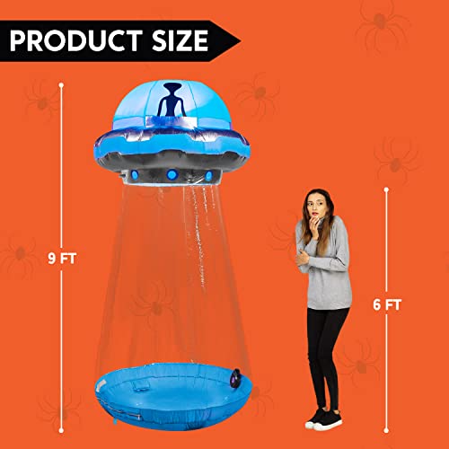 9 FT Inflatable UFO Halloween Decoration with LEDs