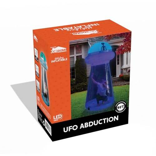 9 FT Inflatable UFO Halloween Decoration with LEDs
