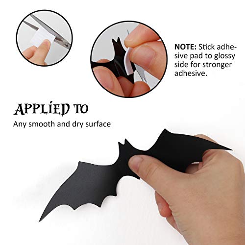 60PCS 3D Halloween Bat Decorations for Home