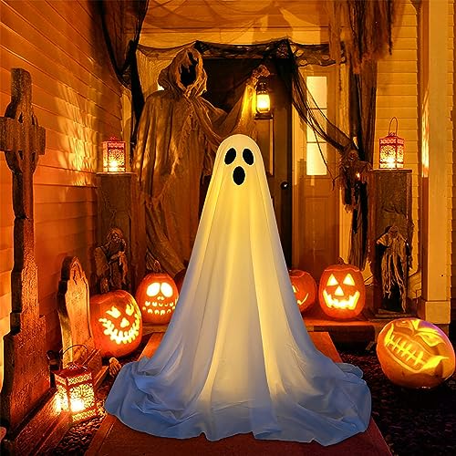 Spooky Ghost Outdoor Halloween Decorations with Lights
