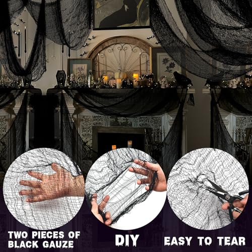 Spider Webs & Spooky Spiders Halloween Decorations Set