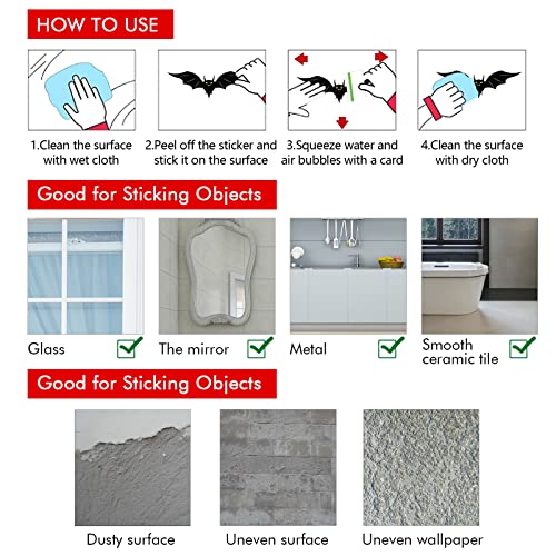 140PCS Removable Halloween Window Clings Decor