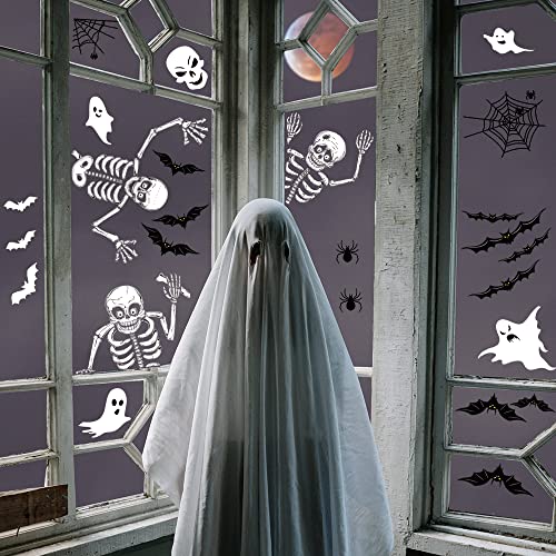 140PCS Removable Halloween Window Clings Decor