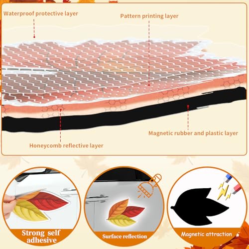 Autumn Leaf Magnets - 22pc Thanksgiving Decor