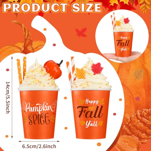 Fall Tiered Tray Decor Set with Faux Cream