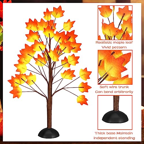 8 Pcs Artificial Maple Village Tabletop Trees