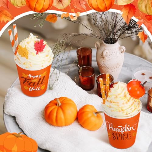 Fall Tiered Tray Decor Set with Faux Cream