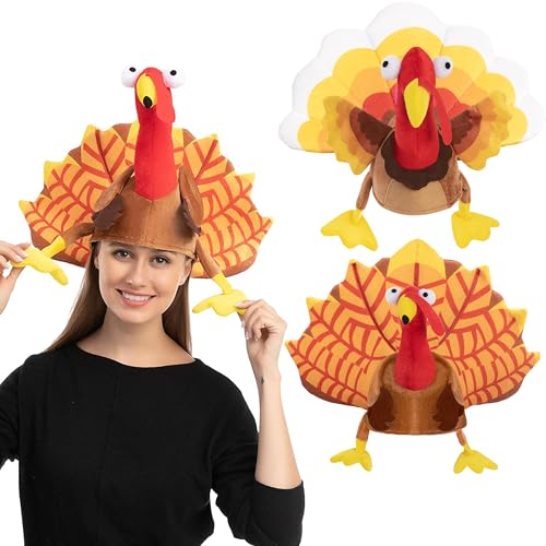 Silly Thanksgiving Turkey Sitting Hats - 2 Pack