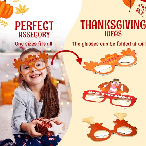 24 Pcs Thanksgiving Turkey Eyeglasses Party Props
