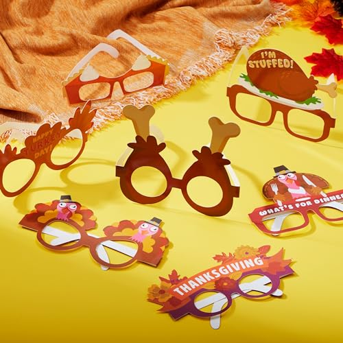 24 Pcs Thanksgiving Turkey Eyeglasses Party Props