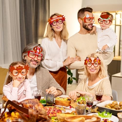 24 Pcs Thanksgiving Turkey Eyeglasses Party Props