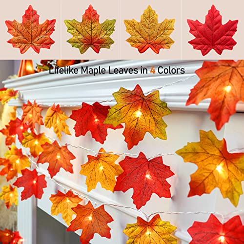 2 Pack LED Maple Leaf String Lights