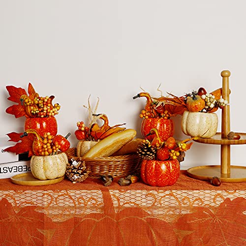Thanksgiving Harvest Decor Set with Pumpkins and Berries