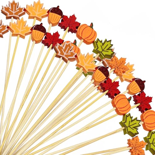 Fall Cocktail Picks - 100PCS Festive Appetizer Sticks