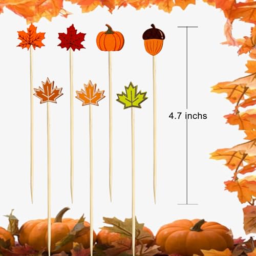 Fall Cocktail Picks - 100PCS Festive Appetizer Sticks