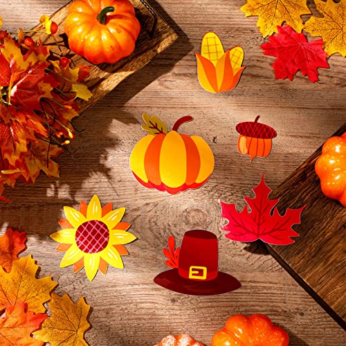24 Fall-Themed Magnetic Stickers for Holiday Decor