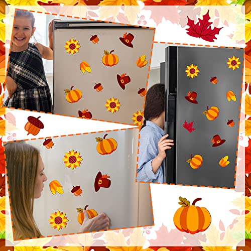 24 Fall-Themed Magnetic Stickers for Holiday Decor