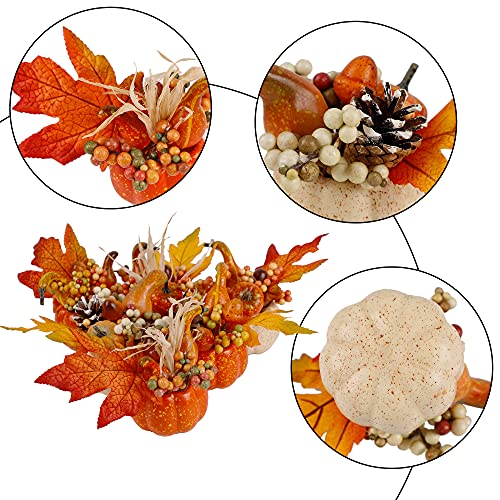 Thanksgiving Harvest Decor Set with Pumpkins and Berries