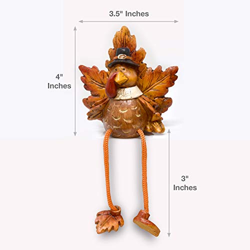Thanksgiving Turkey Ceramic Shelf Sitters - 3 Pack