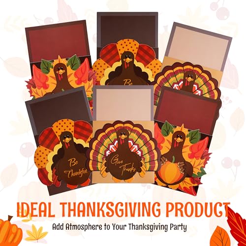 Thanksgiving Turkey Cutlery Holders - 18 Piece Set