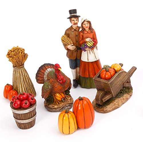 Miniature Pilgrim Fall Harvest Figurines Box Set