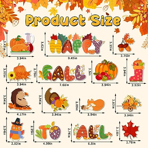 15-Piece Fall Thanksgiving Magnetic Decorations Set