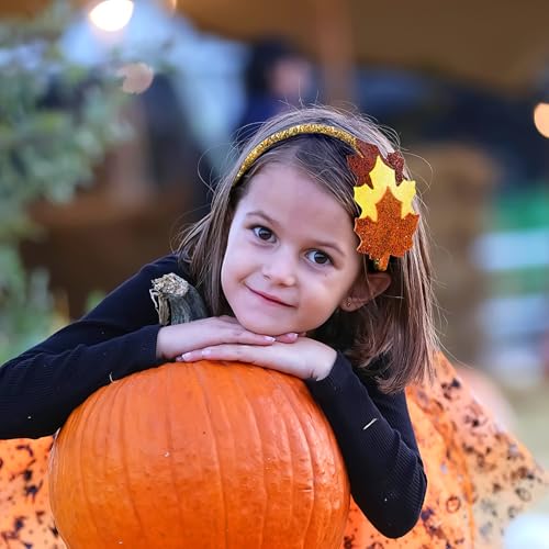 Thanksgiving Maple Leaf Glitter Hair Headband