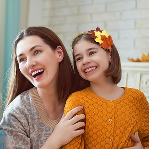 Thanksgiving Maple Leaf Glitter Hair Headband