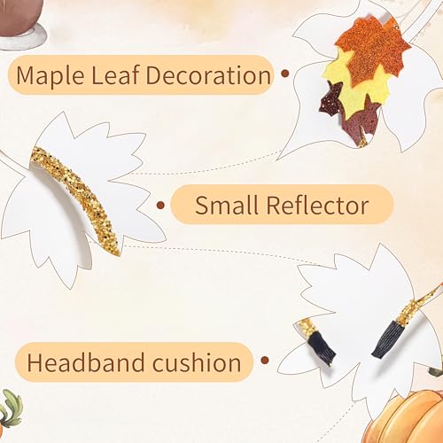 Thanksgiving Maple Leaf Glitter Hair Headband