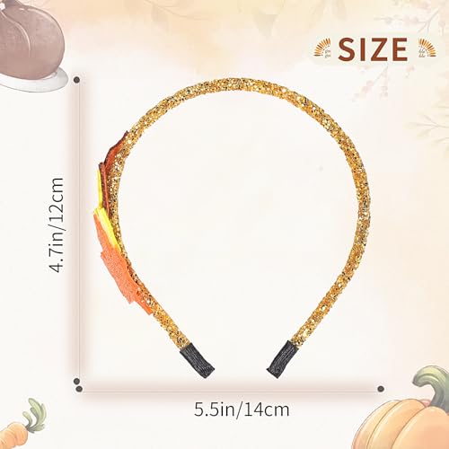 Thanksgiving Maple Leaf Glitter Hair Headband