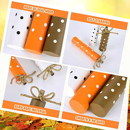 Wooden Fall Thanksgiving Tiered Tray Decorations Set