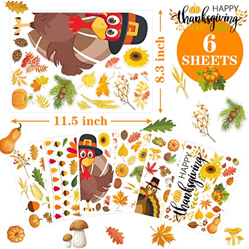 Thanksgiving Window Clings - 113 PCS Festive Decor