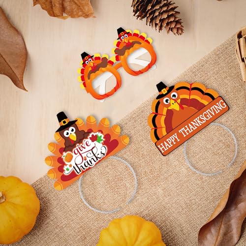 Thanksgiving 16-Piece Headband and Glasses Set