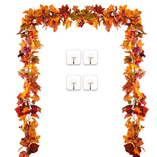 Autumn Maple Leaf Garland - 2 Pack Decor