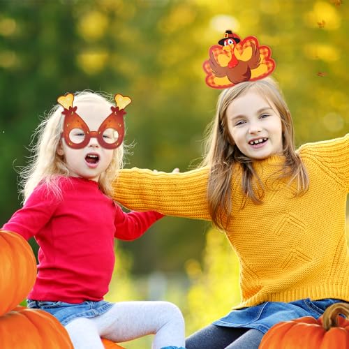 Thanksgiving 16-Piece Headband and Glasses Set